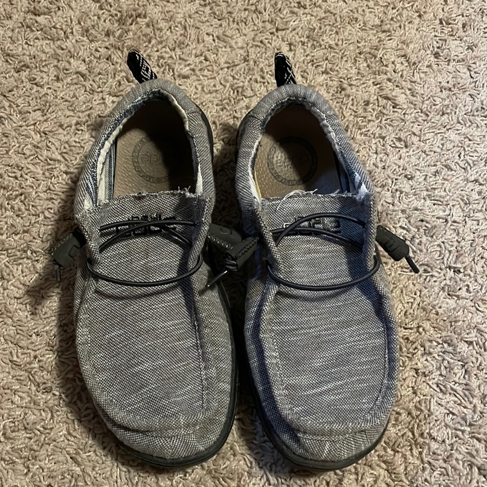 Grey men’s hey dudes barely worn